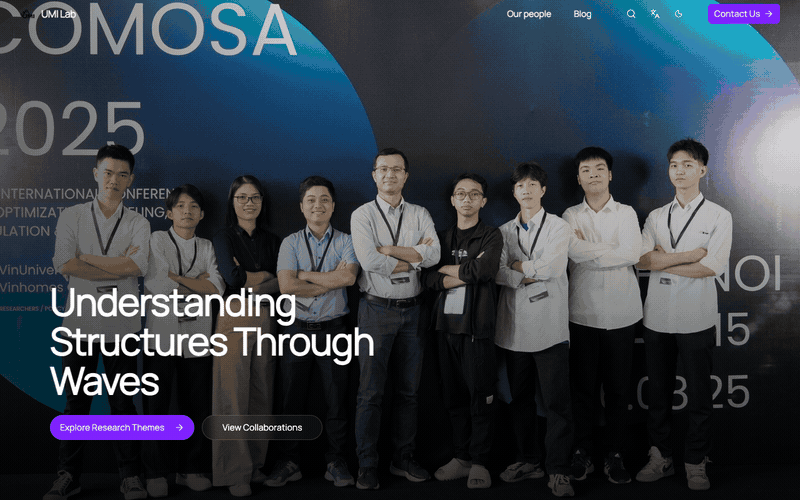 UMI Lab Hero and Bento Grid Overview